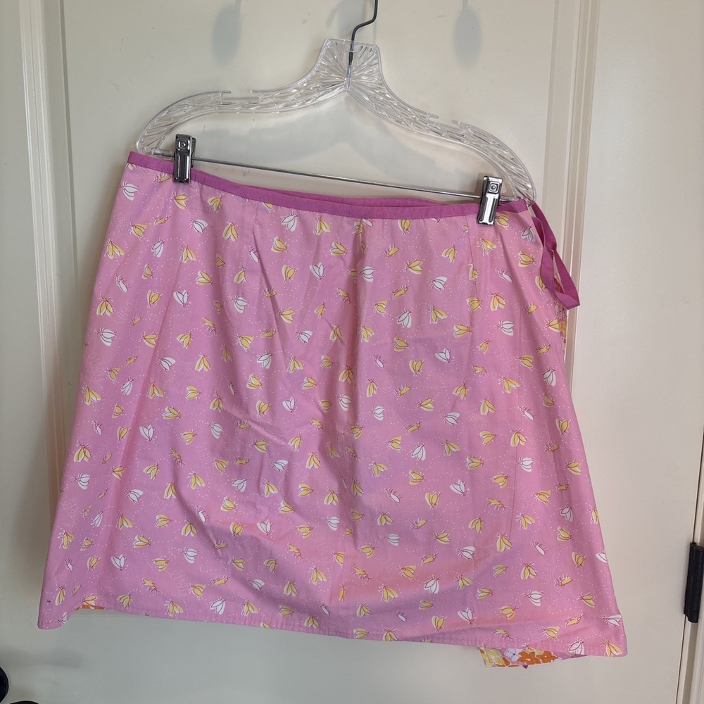 Vintage Lilly Pulitzer Floral/Firefly Wrap Skirt Size 8 White Tag Colorful